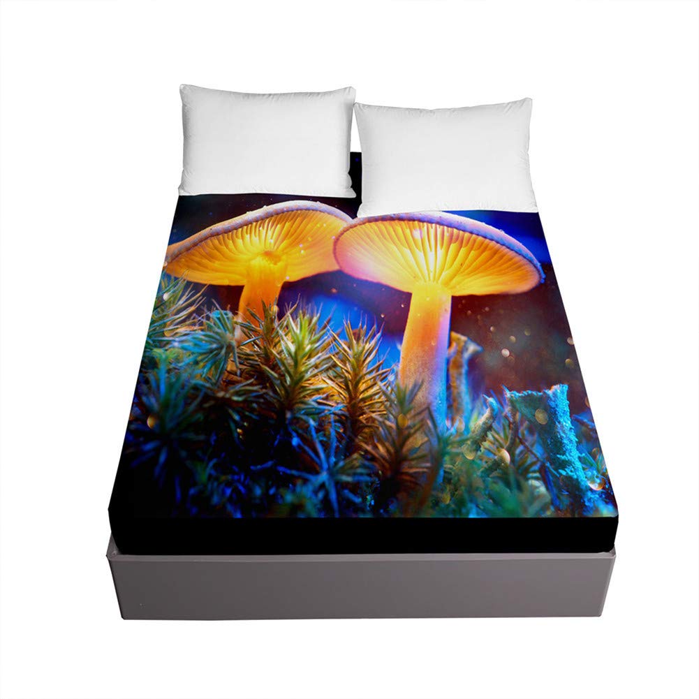 Drap housse microfibre matelas épais 140x200 cm imprimé 3D