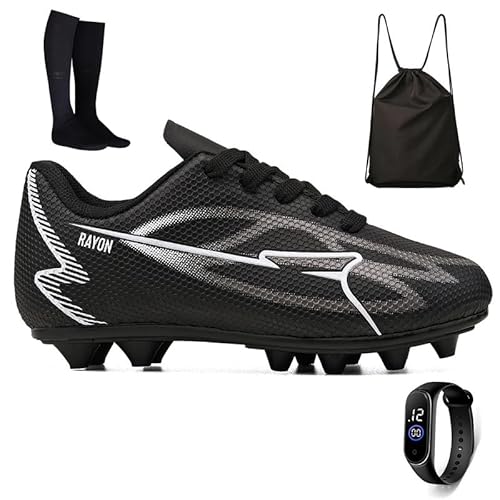 Kit Chuteira Infantil Futebol Meninos Trava Campo Grama Natural + Mochila + Meião + Relogio