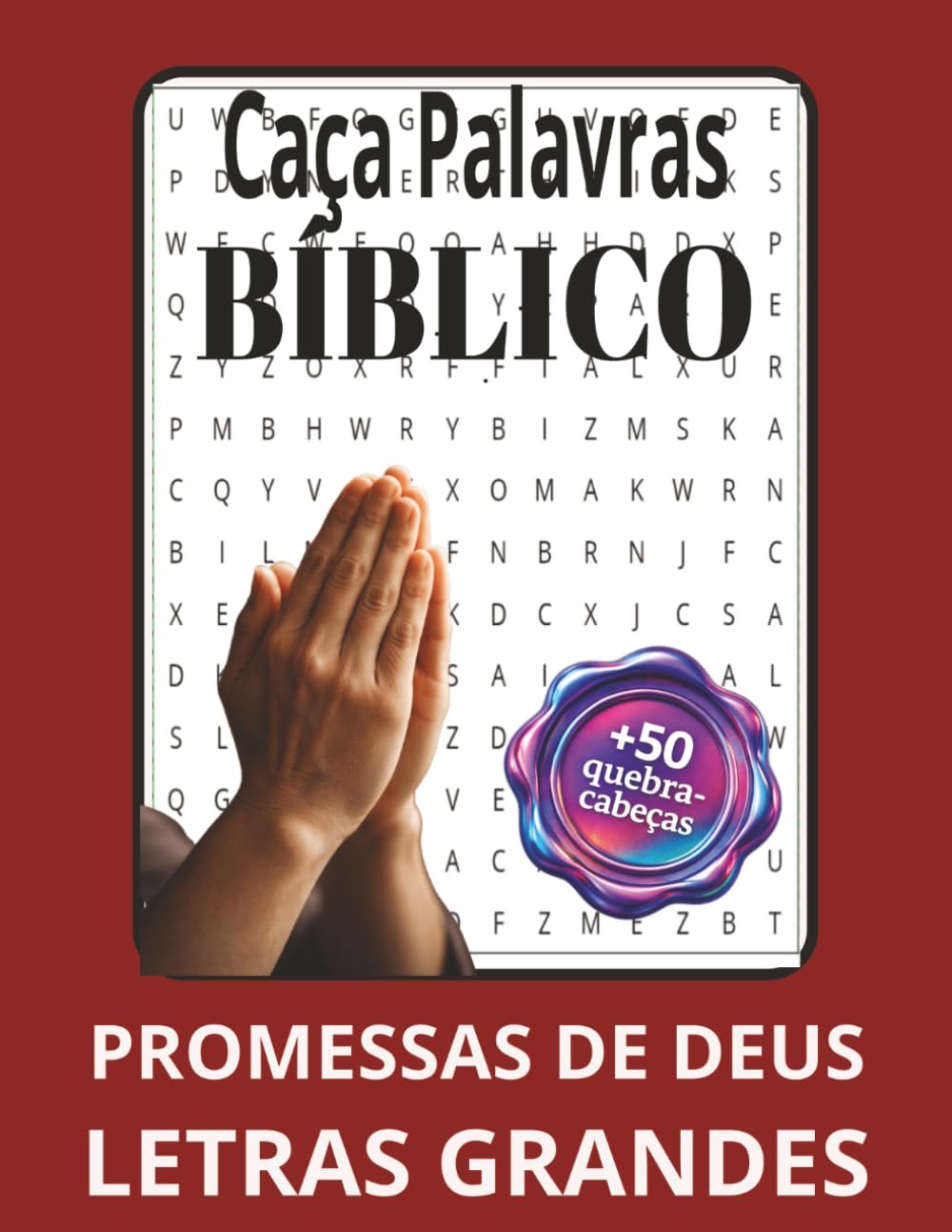Livro caça-palavras Bíblico: Caça-Palavras Com Letras Grandes sobre A Bíblia, Promessas de Deus, Estudos Biblicos e mais | 8,5 x 11 cm, 110 paginas | ... de lazer ,tempo livre ,e estudos biblicos