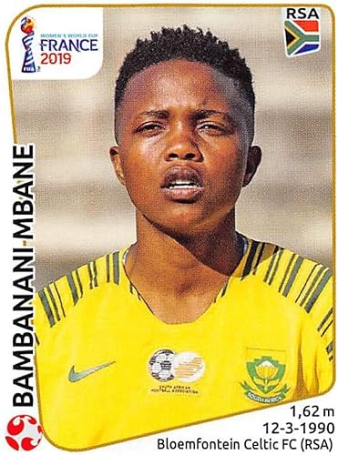 2019 Panini FIFA Women's World Cup France Album Stickers (Individual Sticker Only) Soccer #162 Bambanani Mbane South Africa 2 Inch by 2 12 Inch 2019 Panini FIFA Women's World Cup France Album Stickers (Individual Sticker Only) Soccer #162 Bambanani Mbane South Africa 2 Inch by 2 12 Inch