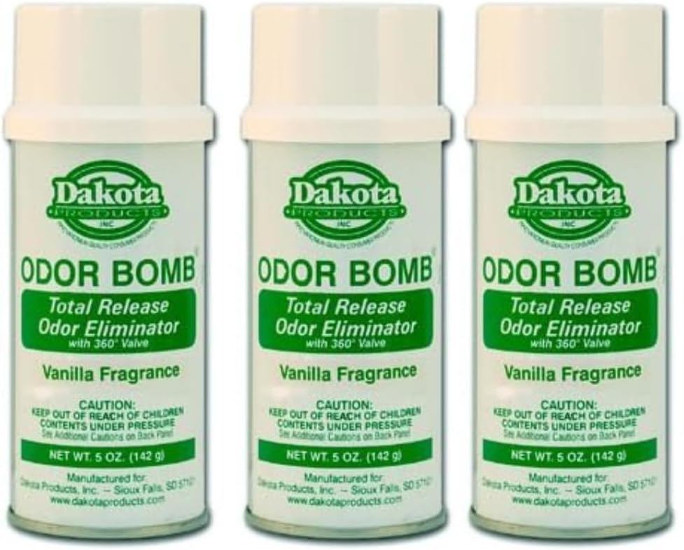 Dakota Odor Bomb Car Odor Eliminator - Vanilla - 3 Pack