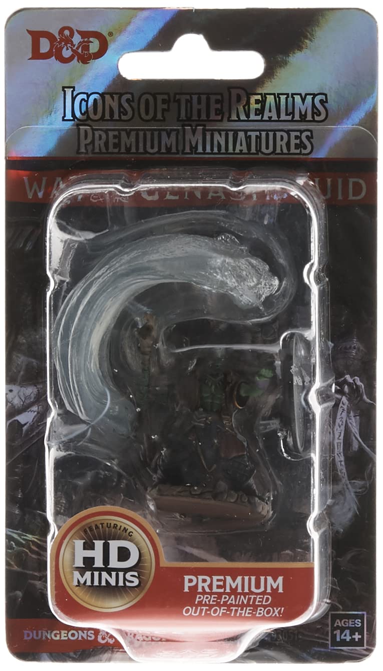 WizKids D&D Minis: Icons of The Realms Figuras Premium: Wave 6: Water Genasi Druid Male - Miniatura prepintada de Dungeons and Dragons Compatible con Otros Juegos de rol de Mesa DND TTRPG, Multicolor