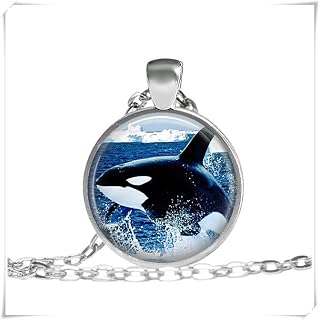Killer Whale Necklace, Sea World Killer Whale Necklace, Sea Jewelry Orca, Sea Animal Killer Whale Pendant Jewelry