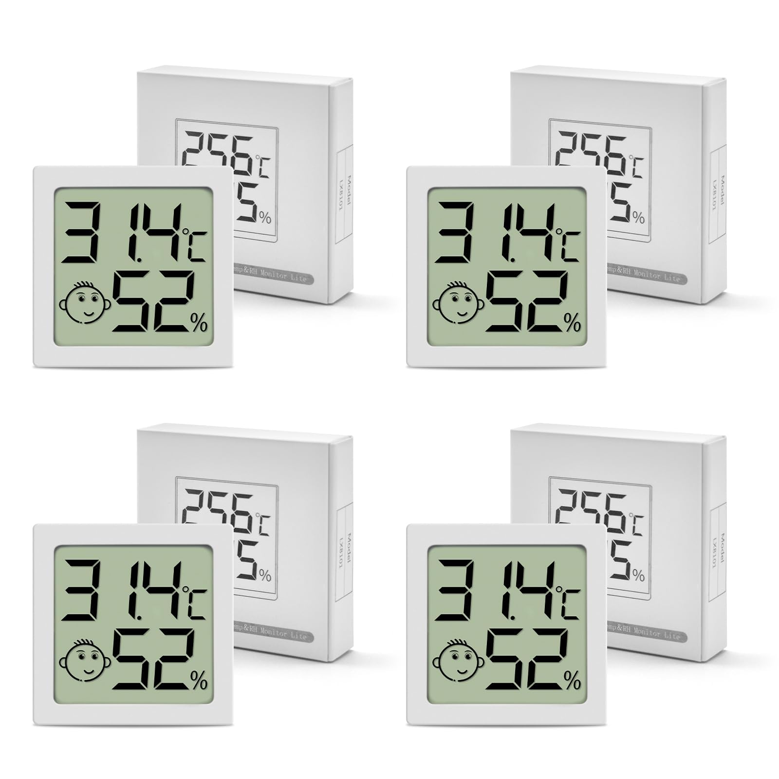 Igrometro Digitale per Interni, Mini Termometro Ambiente con Monitor Temperatura e Umidità, Indicatore Comfort, per Casa, Ufficio, Camera da Letto e Cucina