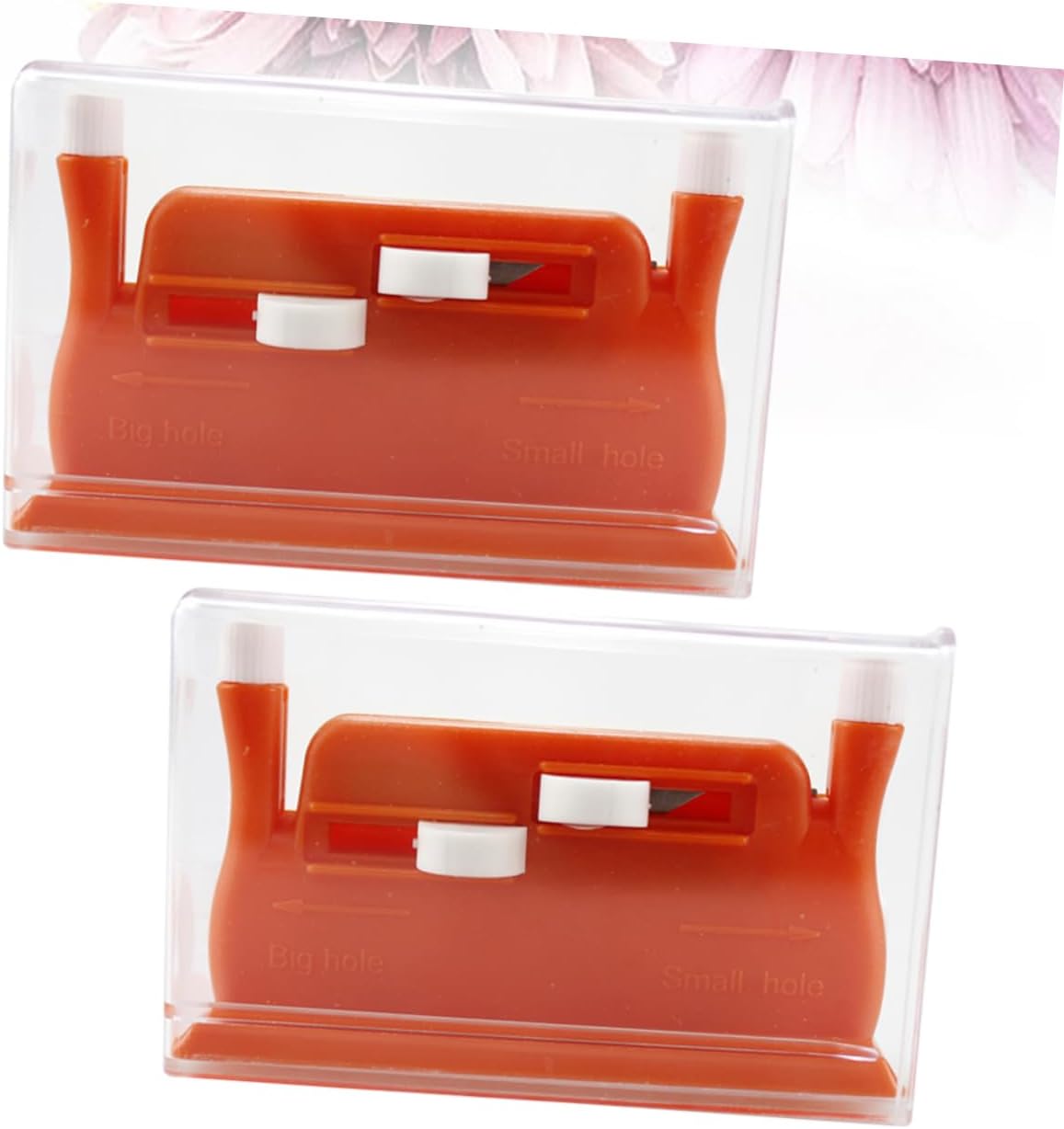 SHINEOFI 6pcs Double-Headed Needle Threading Tool Easy Use Threading Guide for Hand Sewing for Low Users and Seniors Plastic Design Red