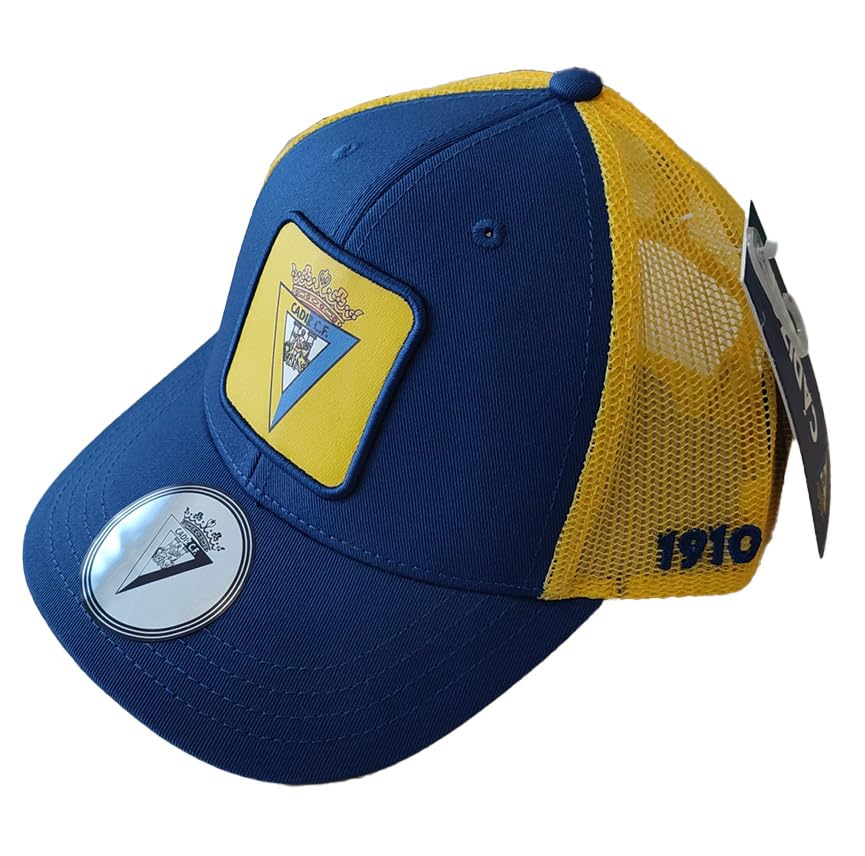 Cádiz CF Casquette Trucker Enfant Ajustable Jaune et Bleue