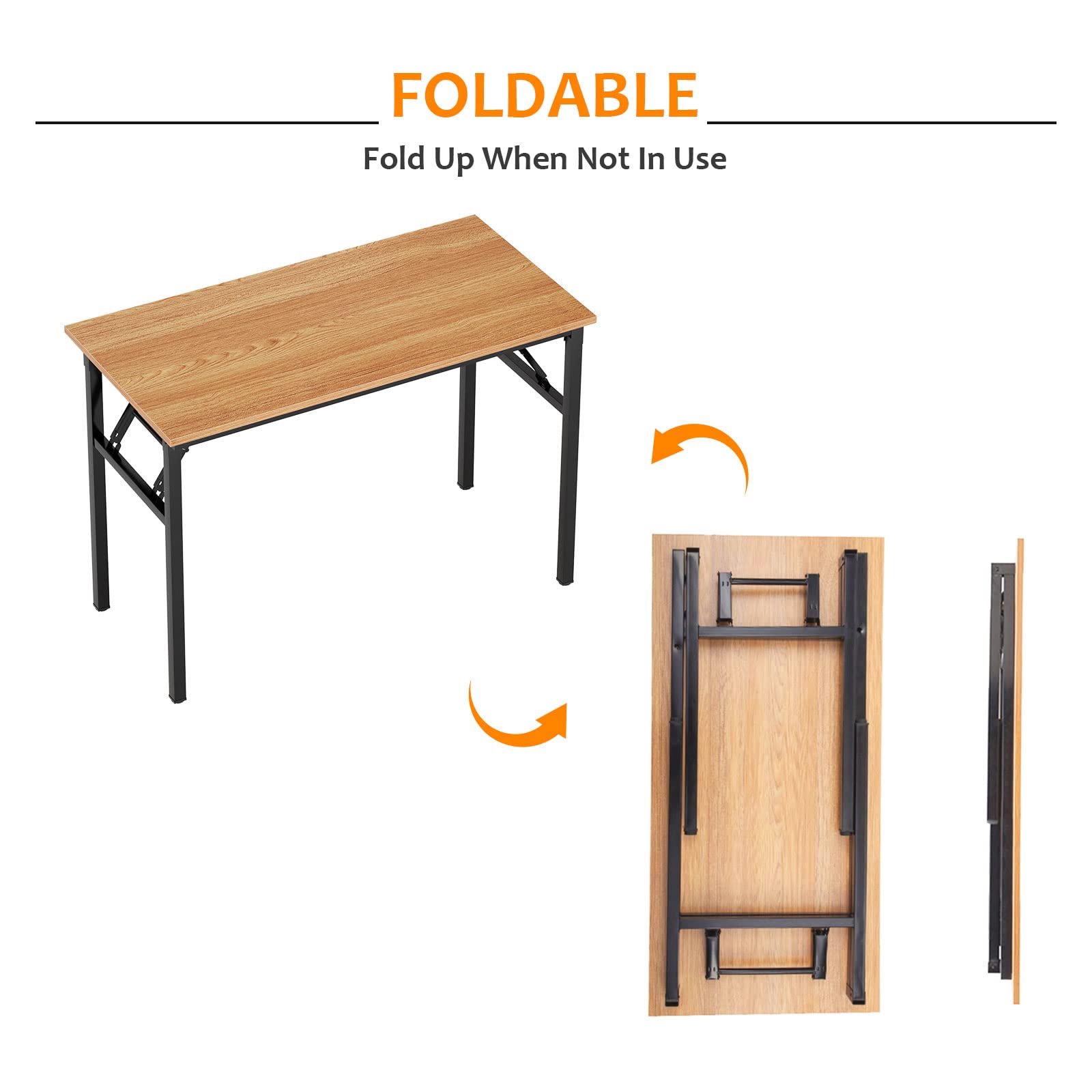 SogesPower Klapptisch Computertisch Tragbare Hochleistungstische für das Home Office, Camping, Workstation Study Desk Konferenztisch für das Home Office, LP-AC5