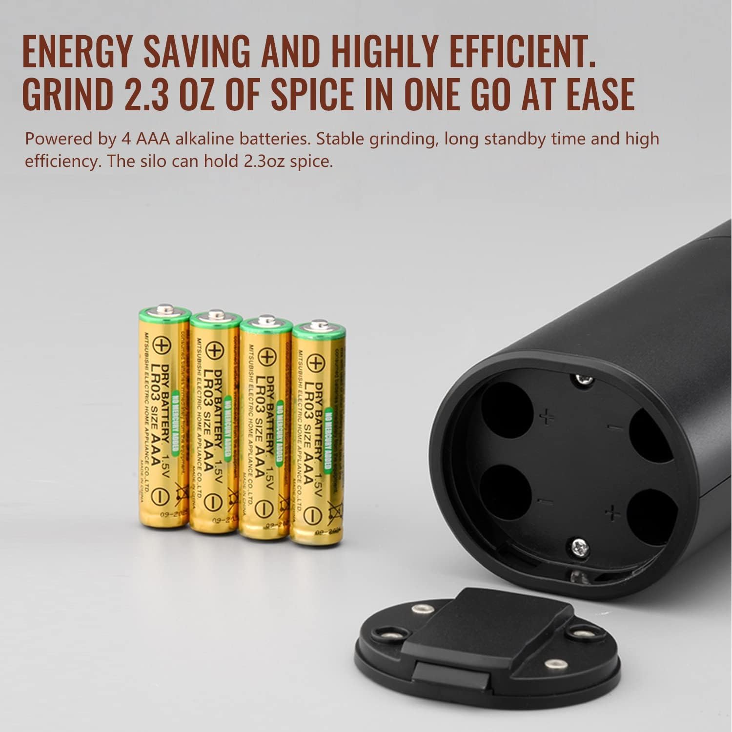 ANNIE Electric Gravity Salt and Pepper Grinder Set Battery-Operated,Automatic Pepper Mill and Salt Grinder with Led Light,Adjustable Coarseness,One Hand Operation 4 61ppIXp9YOL. SL1500