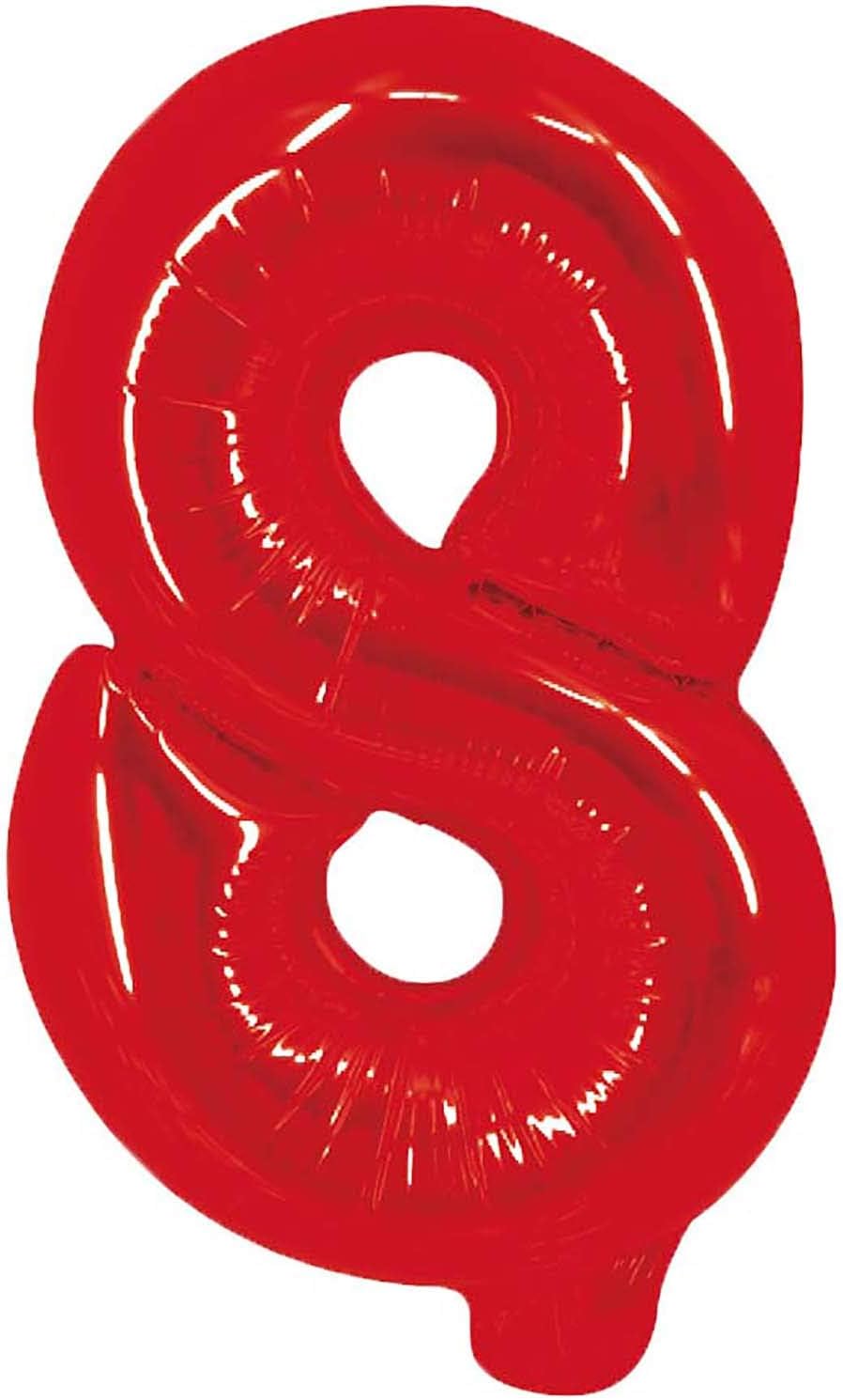 Party Time 8 Number Foil Ballon, Red