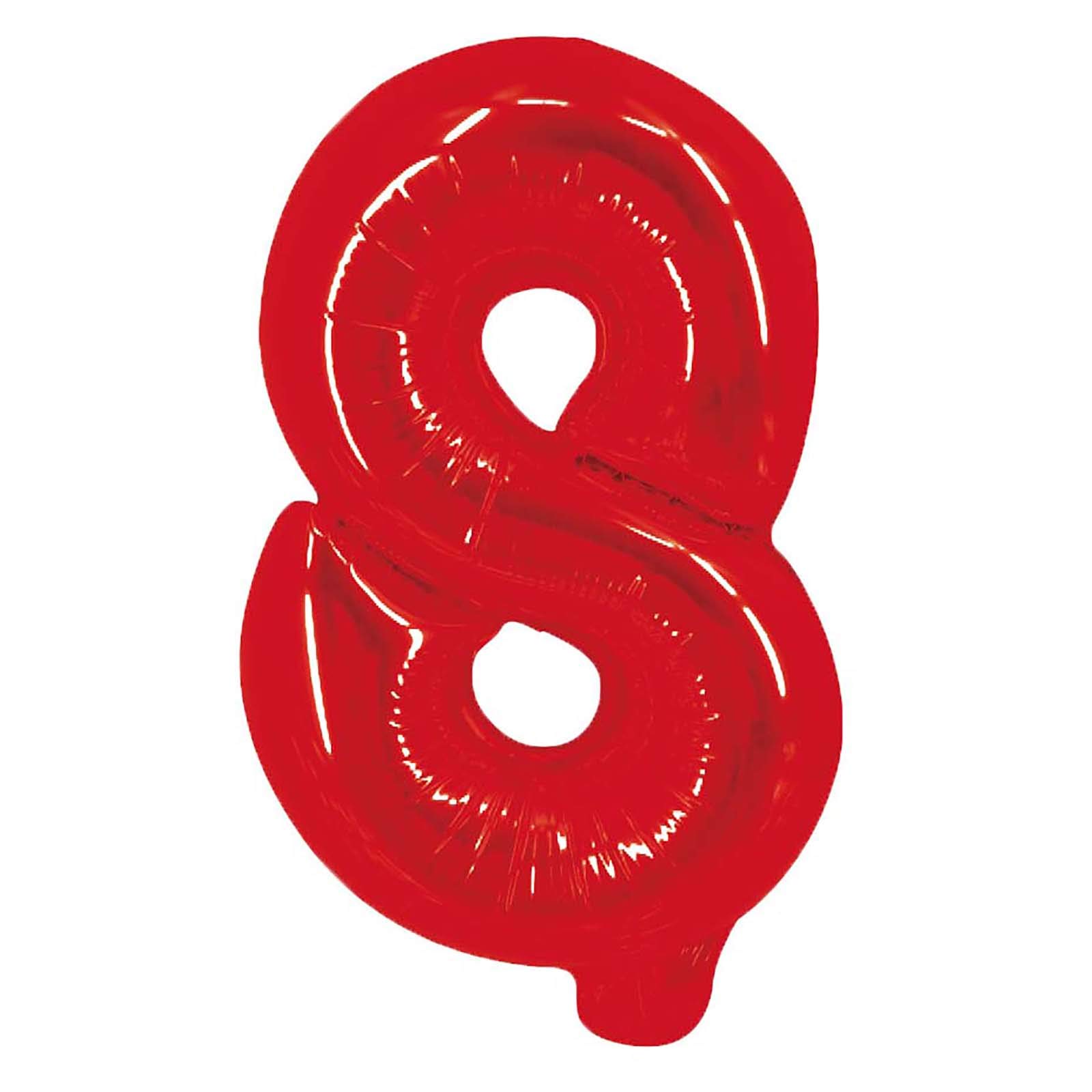 Party Time 8 Number Foil Ballon, Red