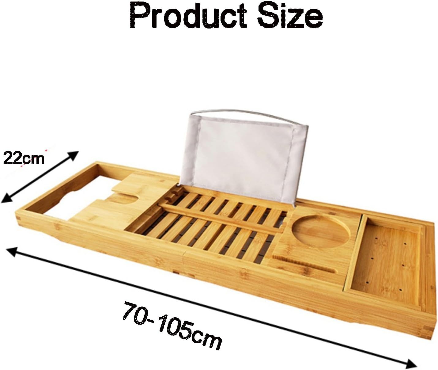 Simple Bathtub Table Trays Storage Rack,Expandable Wooden Bath Tray for Tub,for Shampoo and Various Bathing Necessities(Color1)