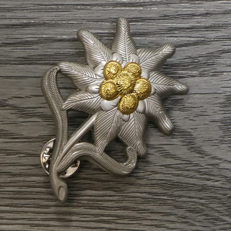 FOTN German World War 2 WW2 Mountain Troops Edelweiss Elite Wehrmacht Hat 2" Lapel Enamel Pin2