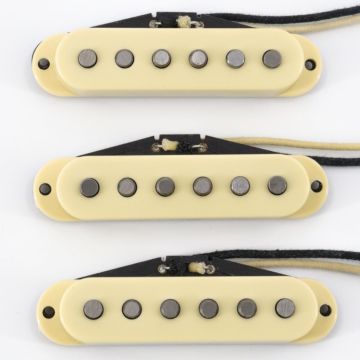 Single Coil Pickup Alnico 5 Neck/Middle/Bridge Pickups for Strat Electric Guitar Replacement Part (Cream)