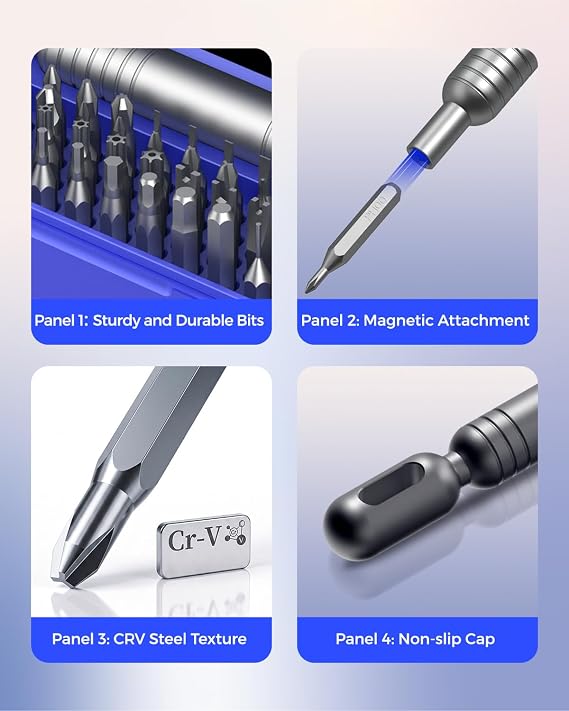 Kingsdun 55 in 1 Precision Screwdriver Set, Mini Magnetic Repair Tool Kit