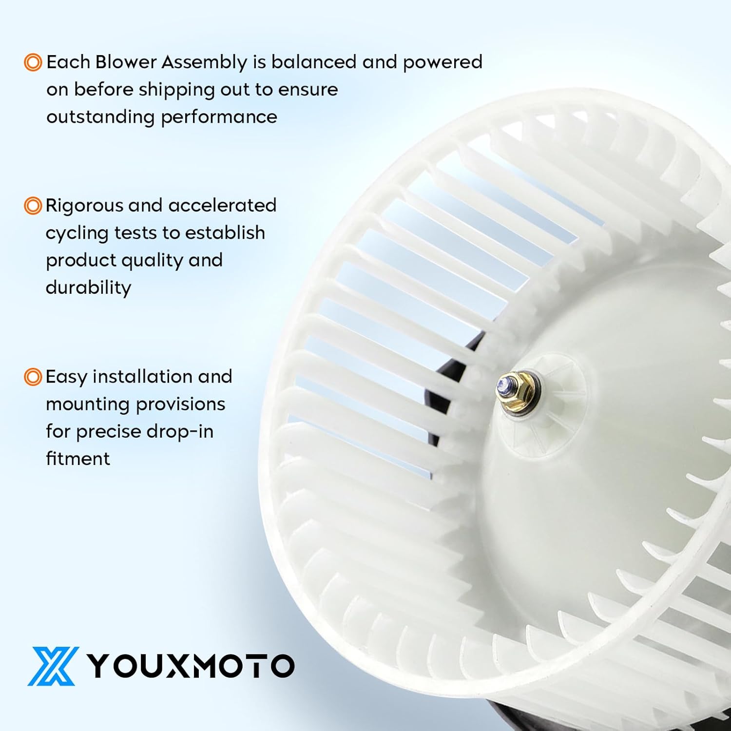 HVAC Heater Blower Motor Assembly 700044 Fit for Nissan Pathfinder 1996-2004, for Nissan Maxima 1995-1999, for Infiniti QX4 1997-2003, for G20 1999-2002, for I30 1996-1999, Replaces NI3126103