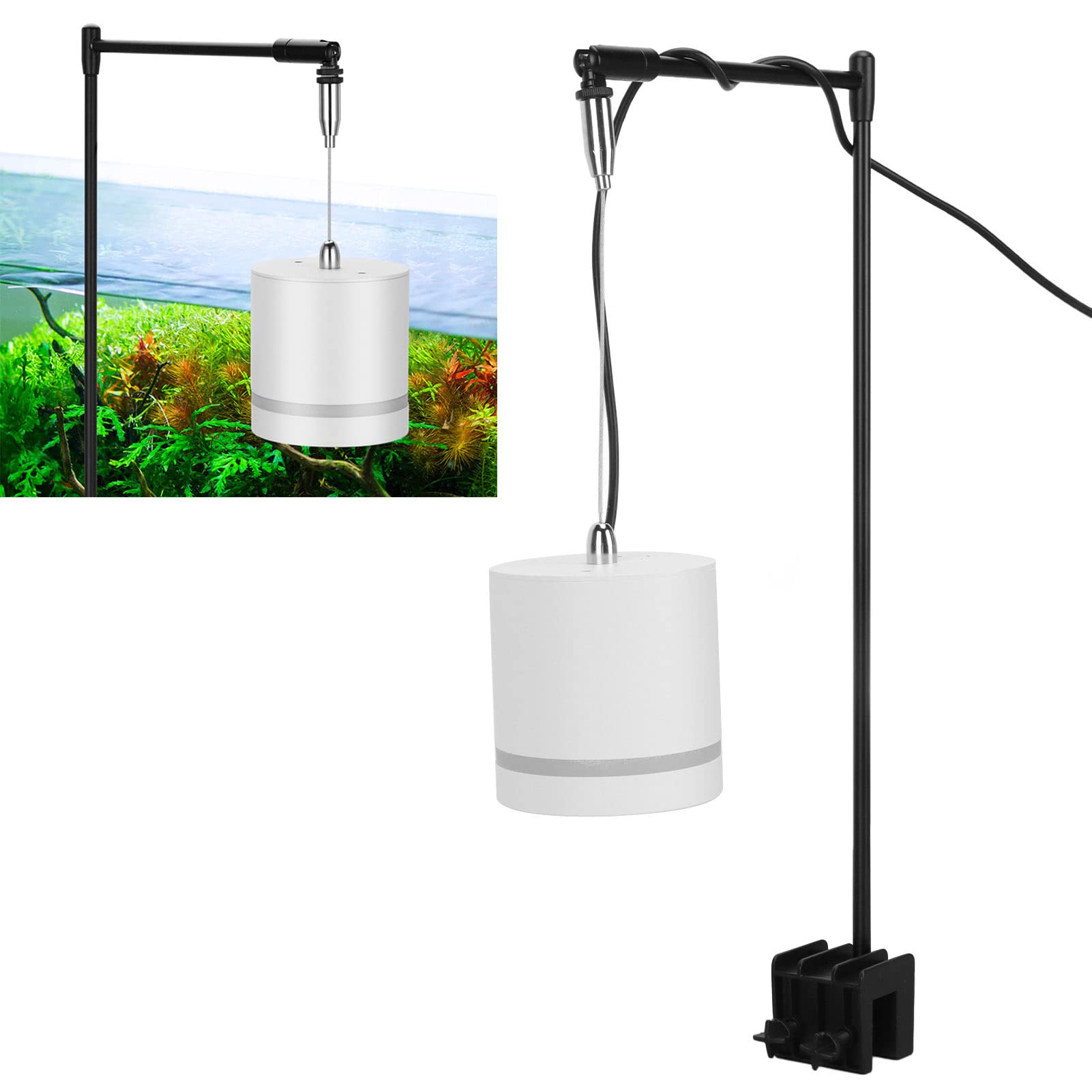 Haofy Lámpara LED para Acuario de Alto Brillo, Ajustable para Crecimiento de Plantas Acuáticas en Peceras, Aleación de Aluminio, 1 Unidad