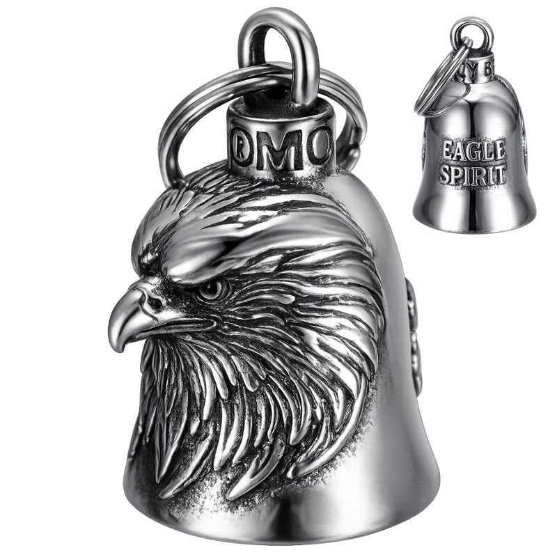 Clochette moto aigle guardian bell acier 316L porte-bonheur