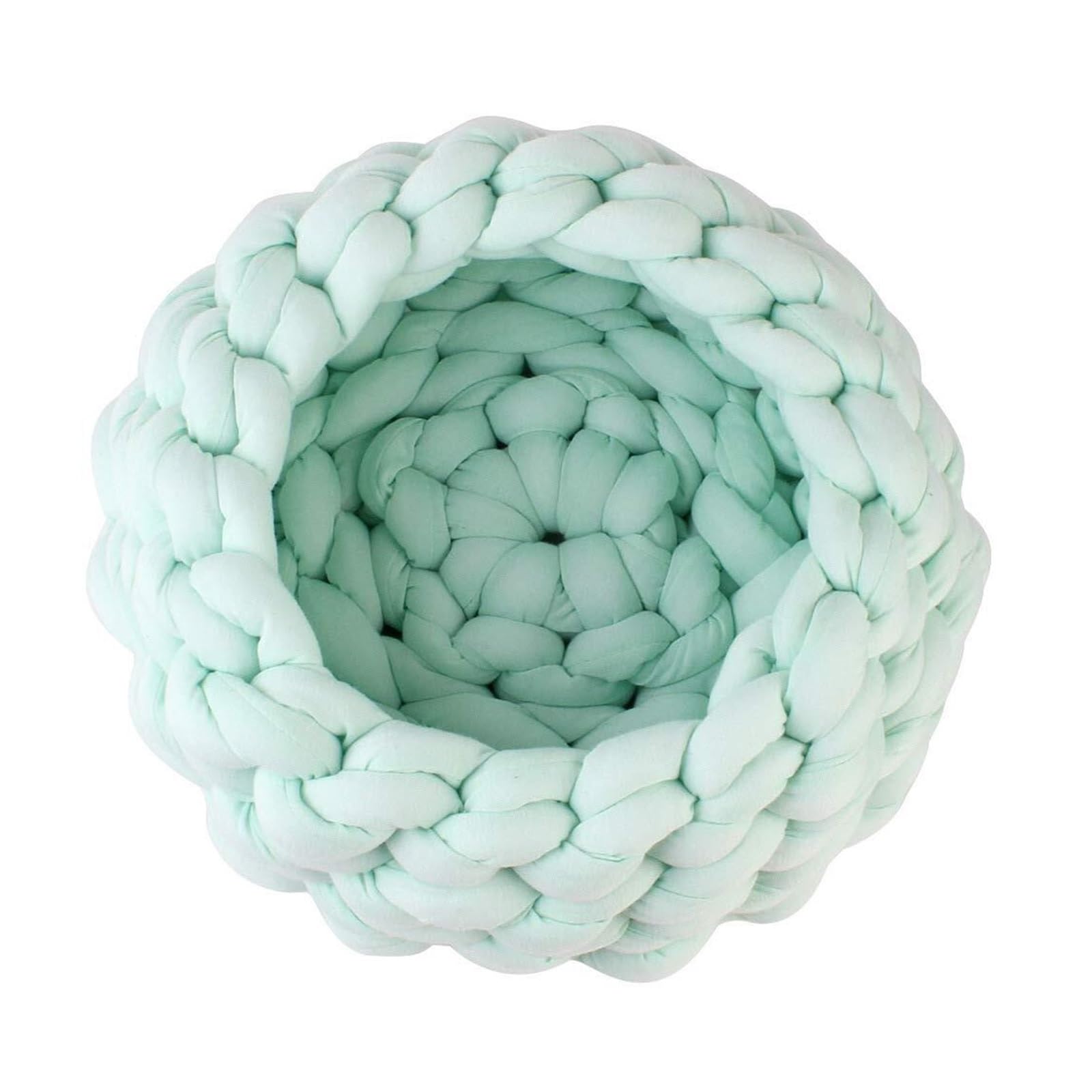 Lit rond en grosse maille chaud et confortable pour petits chiens et chats L
