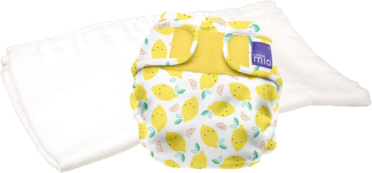 Bambino Mio, mioduo TwoPiece Reusable Nappy, Lemon Drop, Size 1