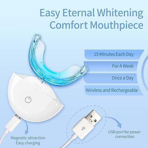 Teeth Whitening Light Kit - 7 Day Whitening Tray with Timer