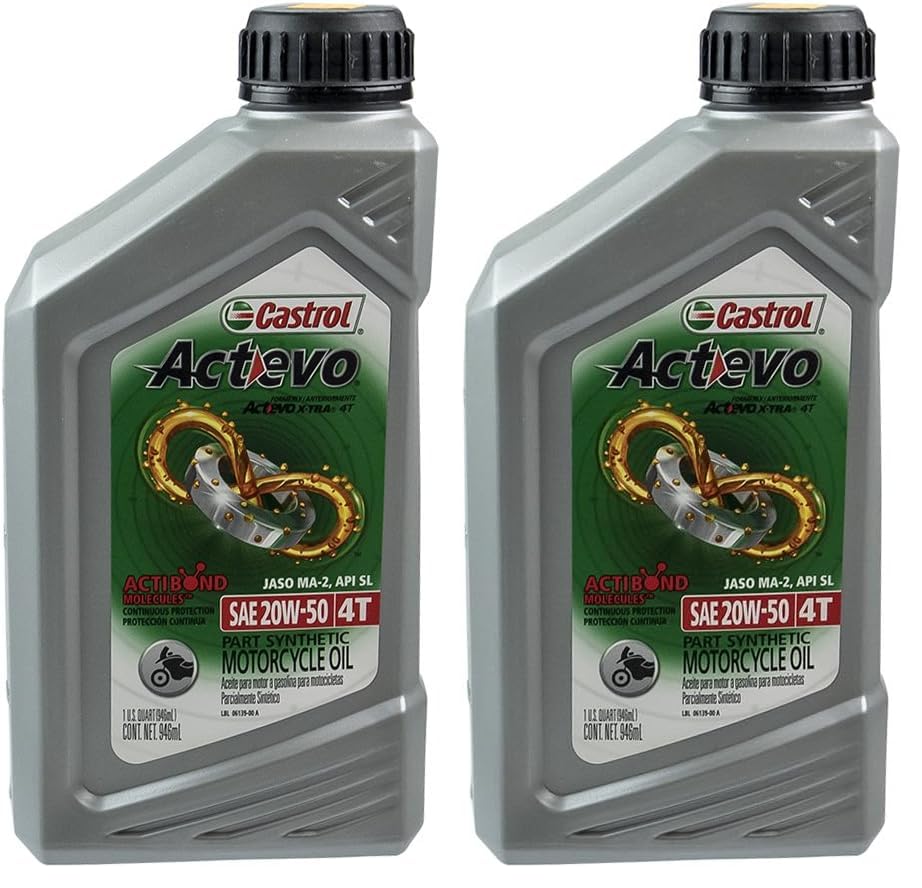 Castrol Actevo X-Tra 4T Synthetic Blend 20W50 2 qt