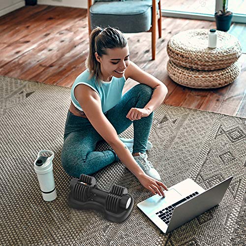 ATIVAFIT Adjustable Dumbbell for Workout Strength Training Fitness Weight Gym (Single) (44) - Thumbnail 7