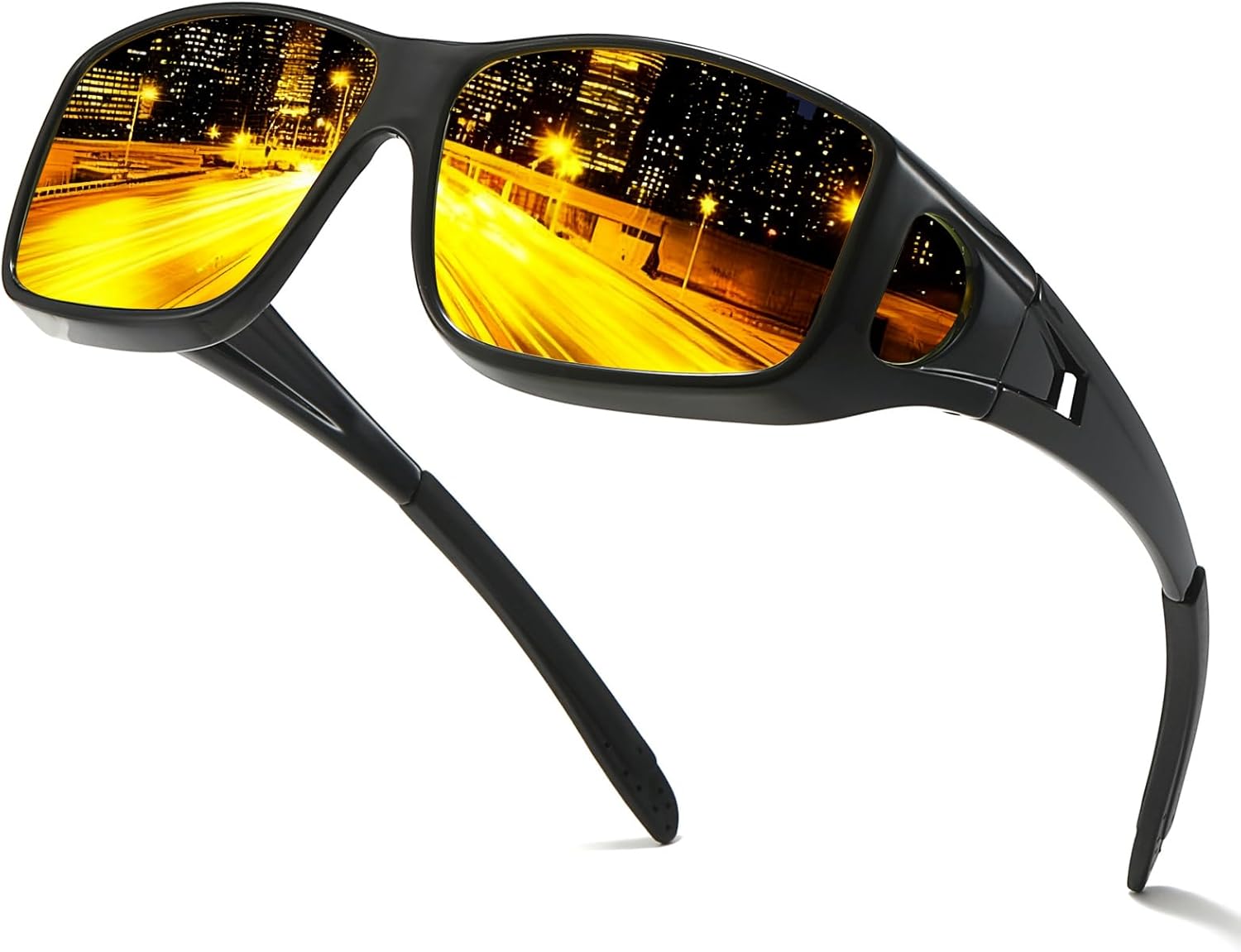 Product image of Myiaur Fit Over Night Vision Glasses for Women Men, Polarized Night Driving Glasses with Anti Glare Yellow Lens UV Protection