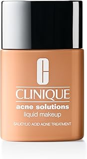 Clinique Acne Solutions Liquid Foundation Makeup With Salicylic Acid For Dry Combination to Oily Skin Types | Medium Coverage, Natural Matte Finish