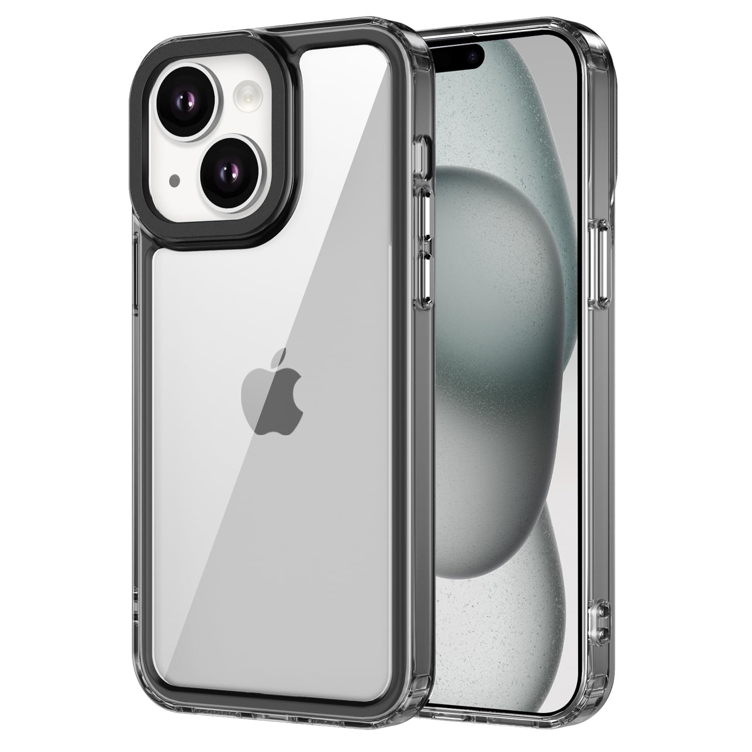Kapa Warrior Acrylic Clear Back Cover for Apple iPhone 15 | Slim Shockproof [Military Grade Protection] Hybrid Bumper Case (Black Sides) (B0CNJMGH6F) Amazon Price History, Amazon Price Tracker