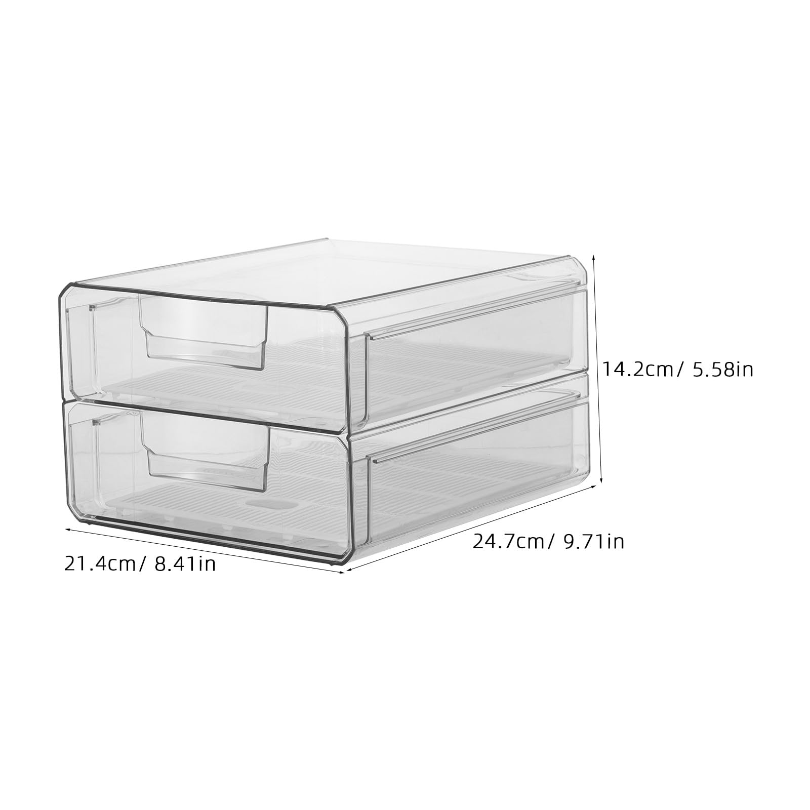 Caja de Almacenamiento para Refrigerador de Doble Capa de Plástico | Organizador Visible para Cocina y Armario, para Verduras y Huevos, Conservación Fresca