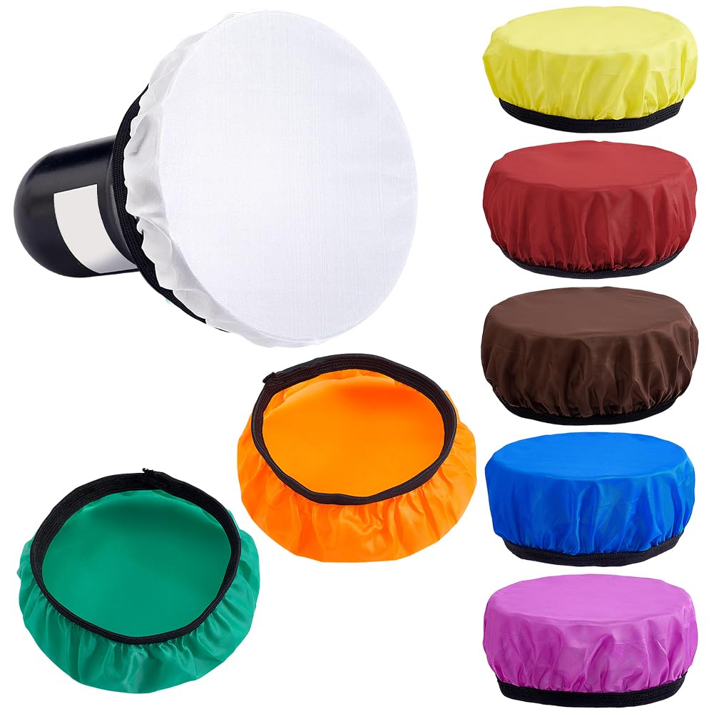PH PandaHall 8 Colori Diffusore di Luce 18 cm Morbido Diffusore Copertura Della Lampada Colorata Paralume Diffusori Panno Paralume Riflettore Lampade Standard Calzino per Studio Riflettori Strobe