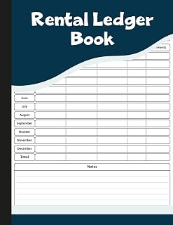 Rental Ledger Book: Record Book for Tracking Tenants, Rent Payments, Late Fees & Property Details.