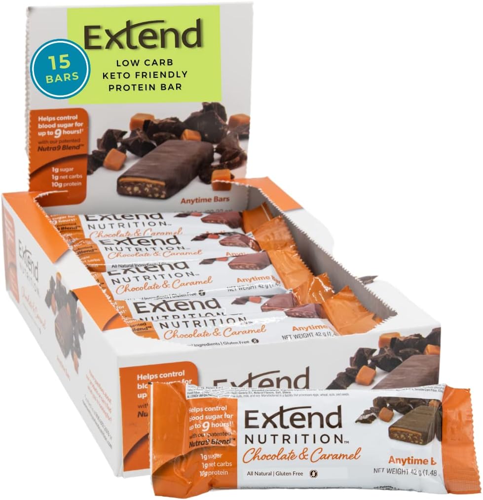 Extend Bar, Chocolate & Caramel, 1.48 oz. Bars (Pack of 15)
