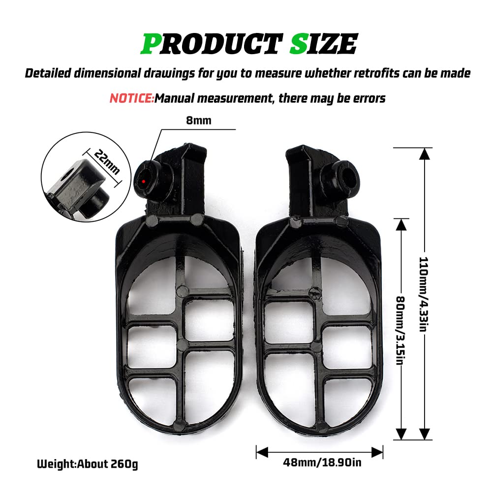 XINGWU Poggiapiedi In Alluminio Nero Per Moto Da Cross - Antiscivolo Per XR50 CRF70 KLX110 50cc-125cc