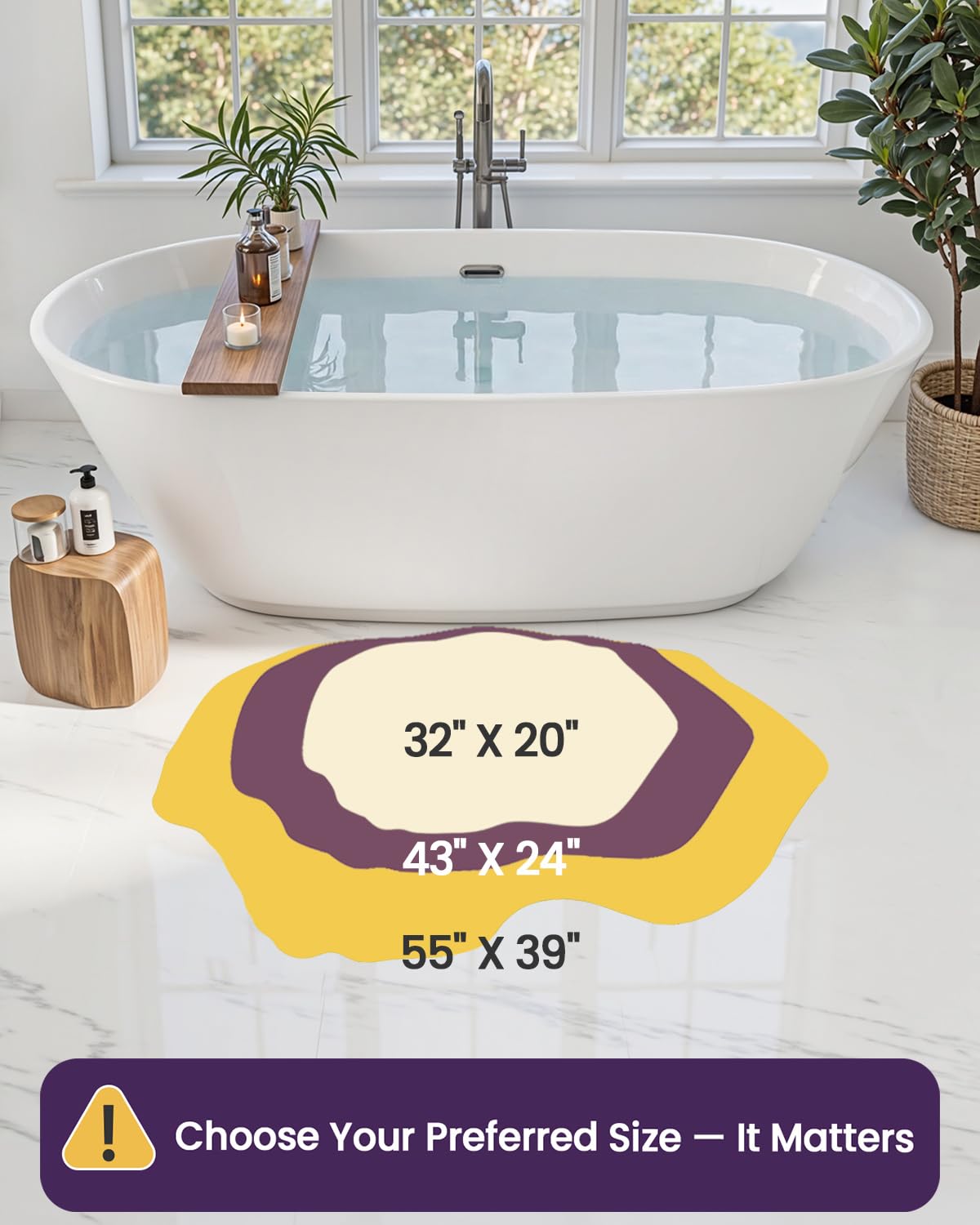 DEXI Moos-Badematte, ultradick, weich, grün, rutschfest, waschbar, Badematte, wasserabsorbierend, Mikrofaser, Teppiche für Duschboden, Waschbecken, Schlafzimmer, 51 x 81 cm, Moosgrün