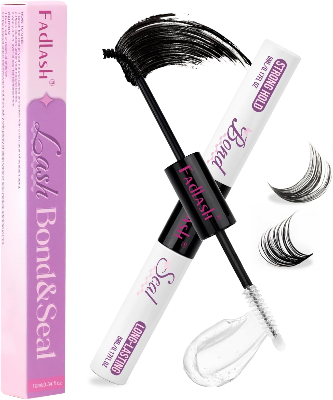 FADLASH ラッシュボンドアンドシール 10ml ラッシュクラスター接着剤 強力ホールドまつげクラスター接着剤 防水