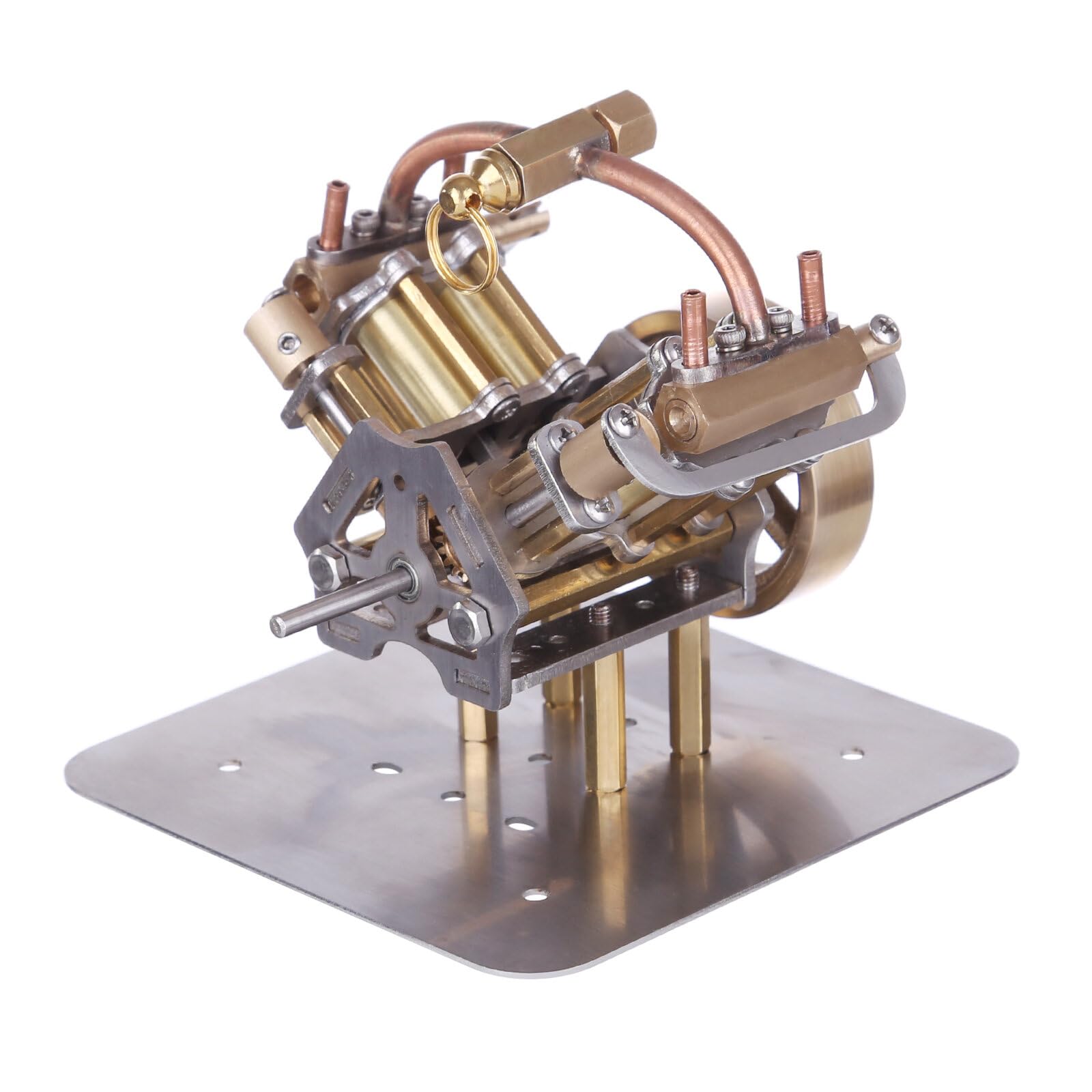 NULA Set di modellini per motore a vapore, mini macchina a vapore V4, in miniatura, senza caldaia, giocattolo per esperimenti scientifici, regalo per adolescenti e adulti