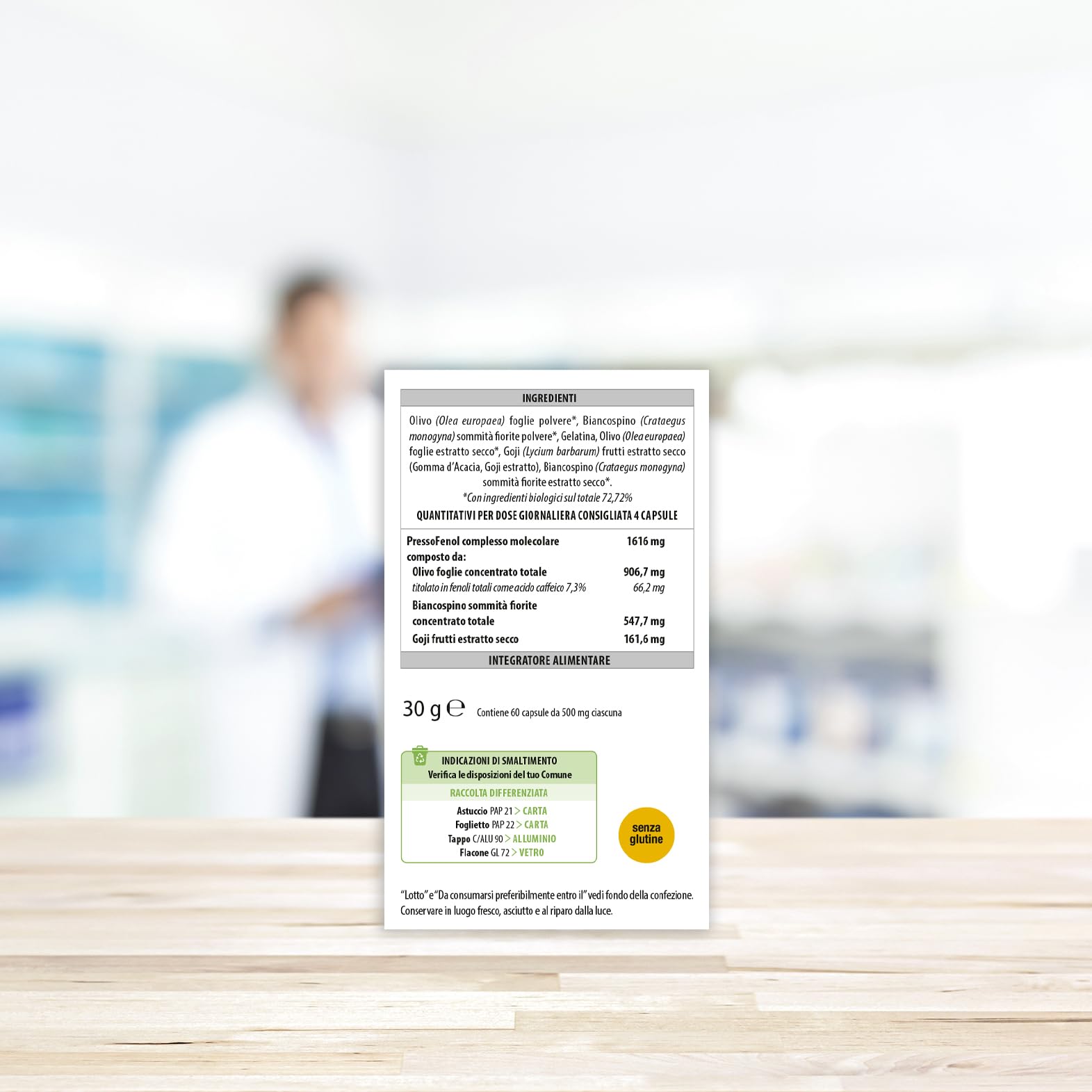 Aboca Minimas Advanced 60 Capsule - Mantiene la Normale Pressione Sanguigna con Olivo. Supporta la Regolare Funzionalità dell’Apparato Cardiovascolare con Biancospino. Con Goji