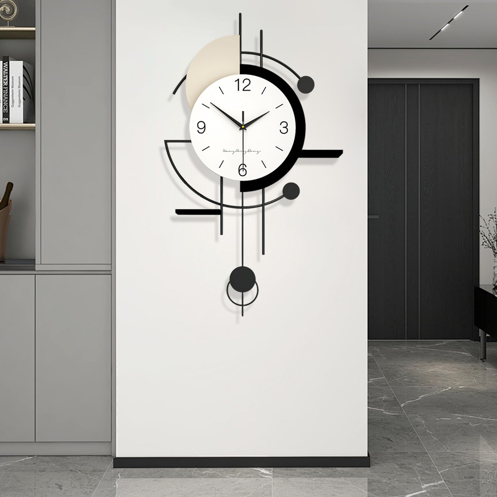 Grande horloge murale de cuisine et salon pour une décoration artistique épurée