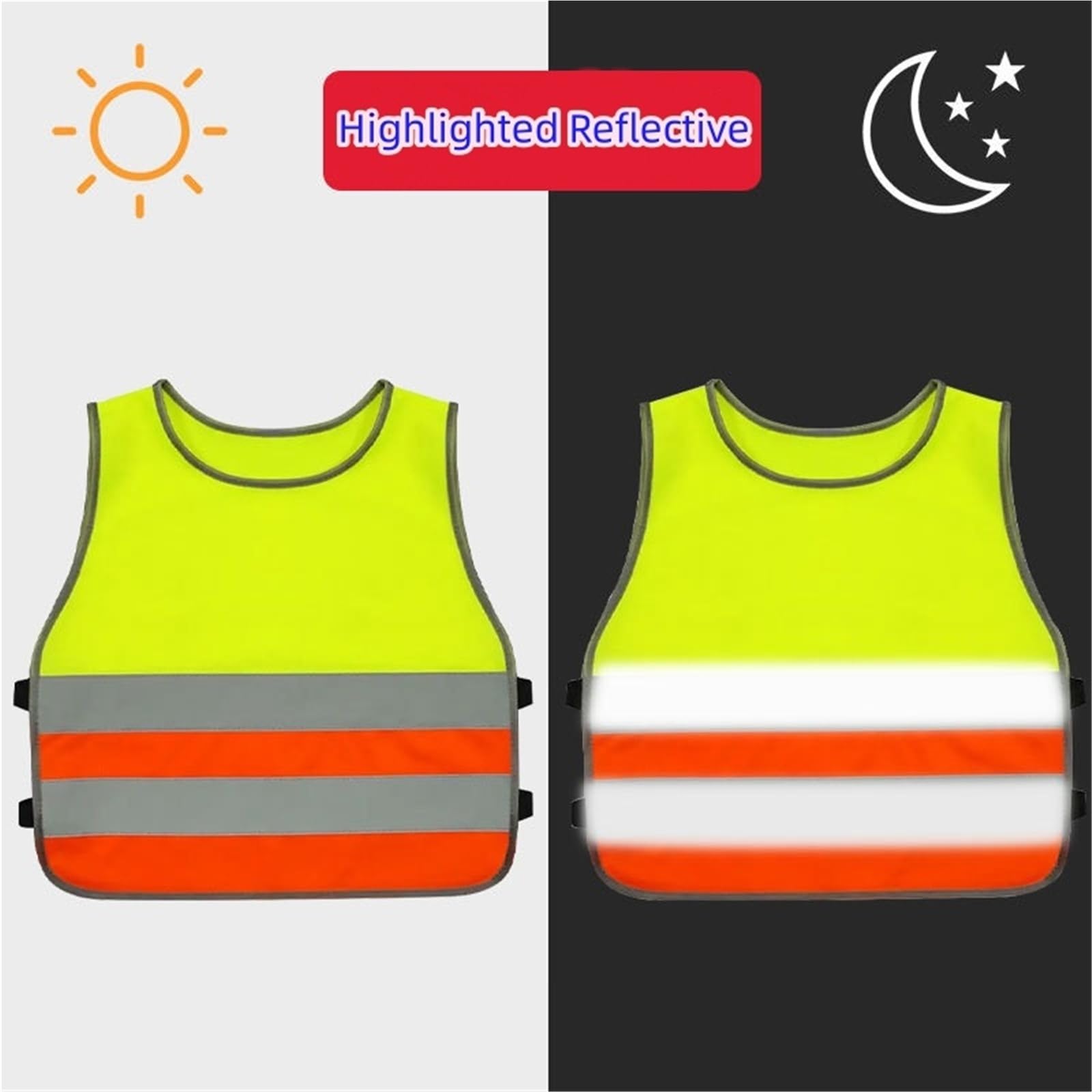 Gilet riflettente lavorato a maglia