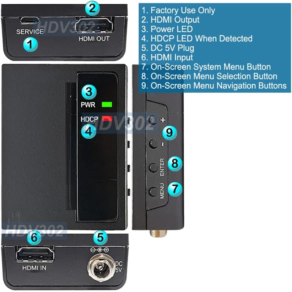 Premium HDMI to HDMI Scaler Maximum Output 1080p 1920x1200 Pixels