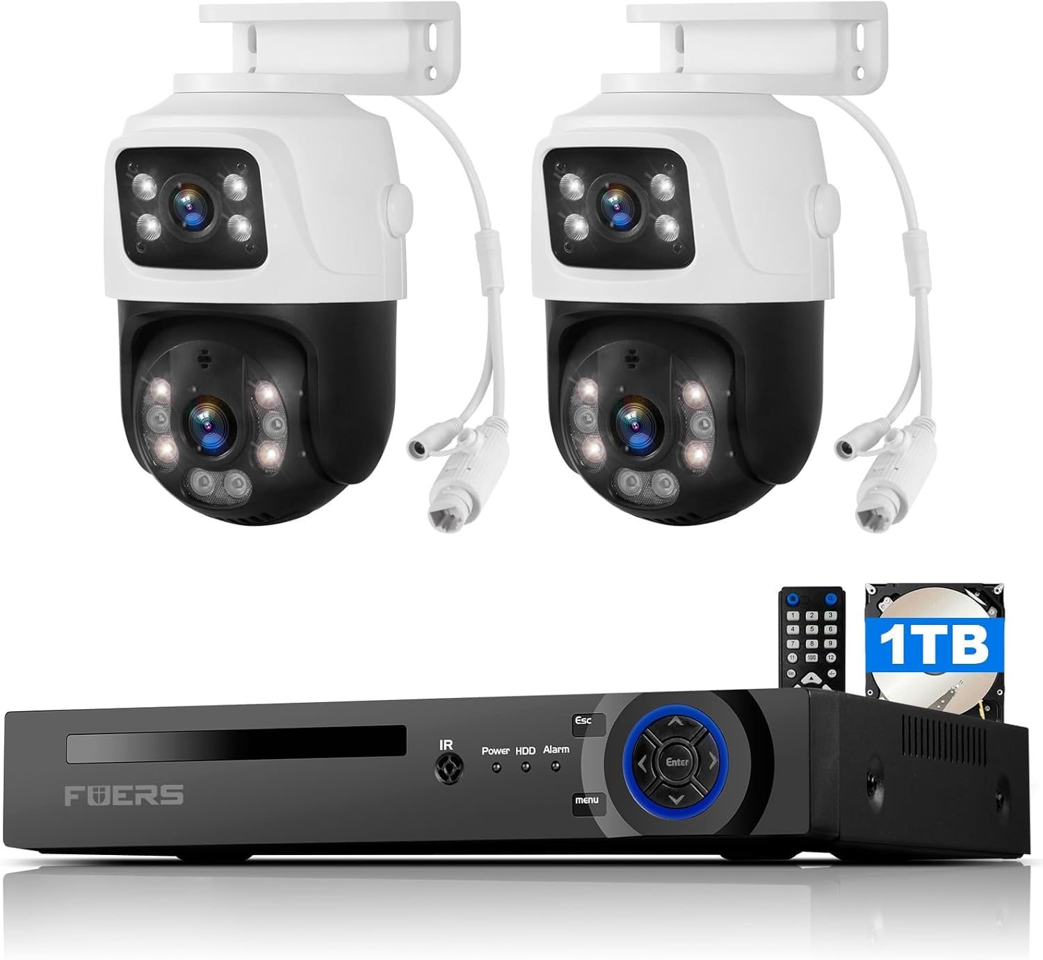 Set telecamera di sorveglianza esterna, 8CH POE con HDD da 1 TB, videoregistratore di rete per sistema di telecamere CCTV per la sicurezza domestica, funziona solo con telecamere IP 3MP/4MP/5MP/6MP