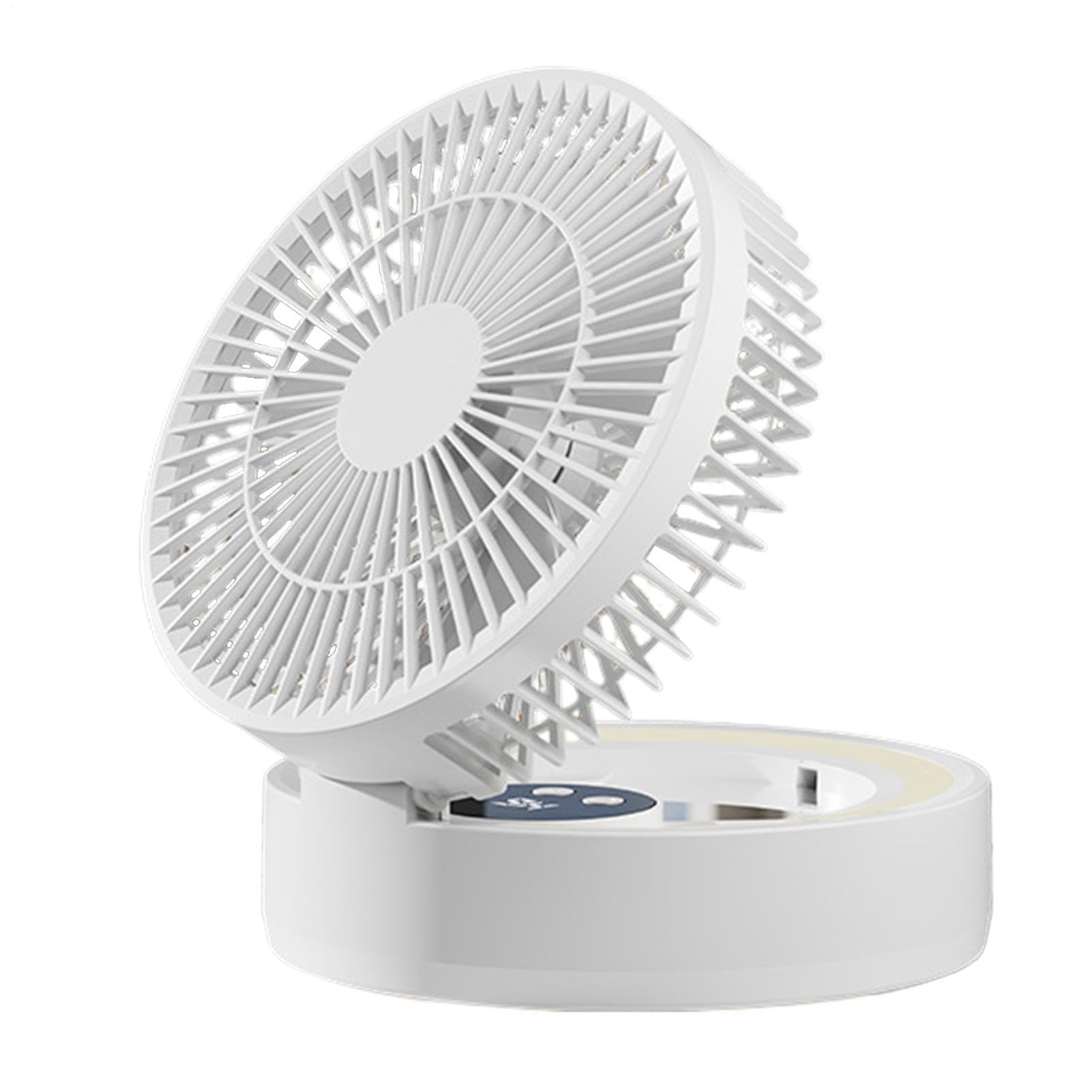 Ventilateur de bureau pliable contre la chaleur nocturne sur table de chevet
