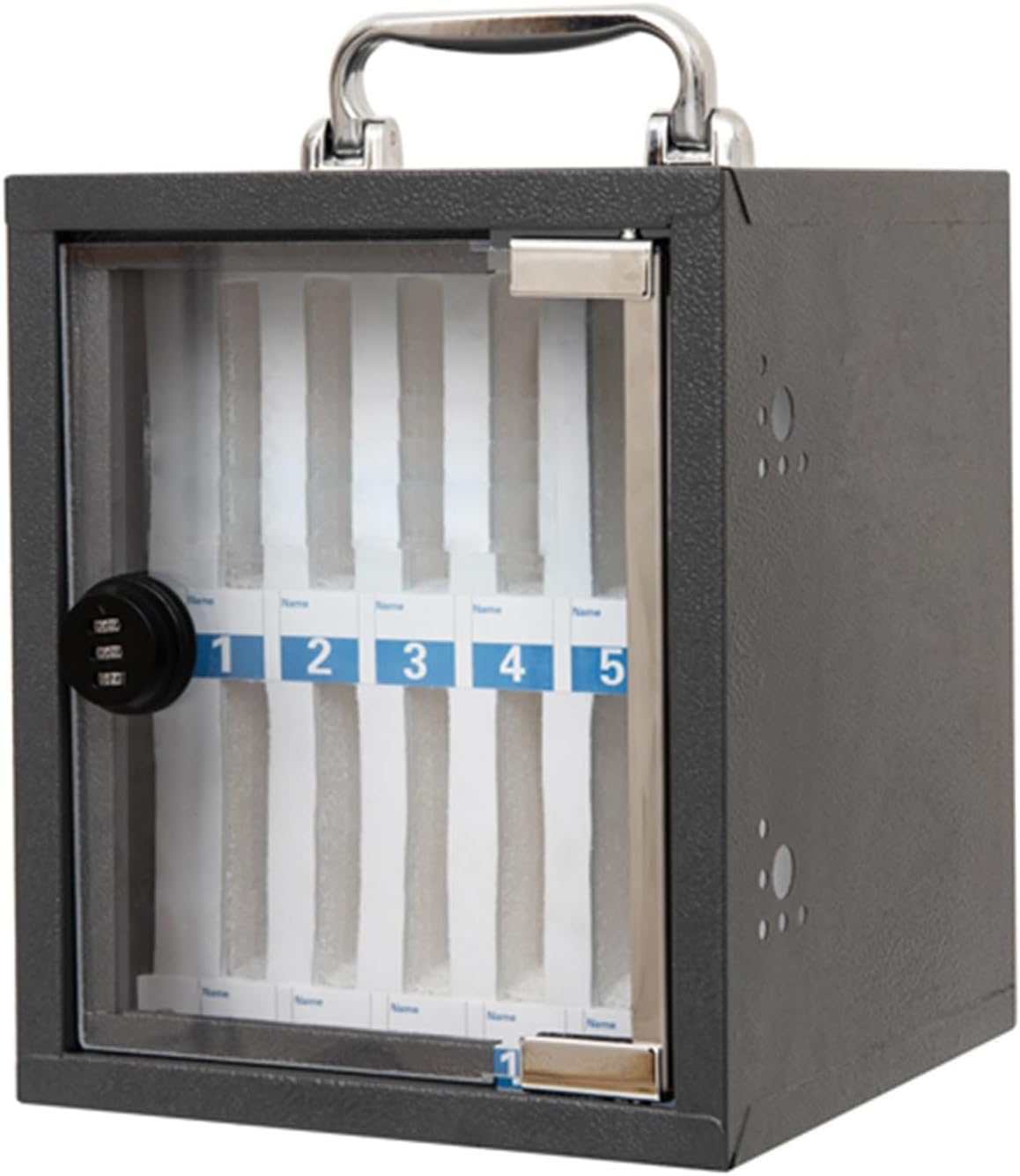 Thickened Steel Cell Phone Storage Cabinet Lock Box, 12/24/36/48/60 Slots, with Handle and Security(20x21x48cm/8x8x19in)