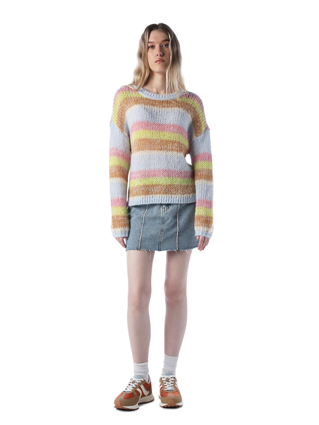 only Women's Polyester Blend Classic Pullover Sweater-picture-16