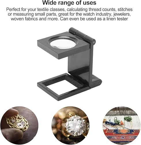 Miniatura 4 de Lupa de bolsillo pequeña Profesional 3-Fold 10x Lupa plegable para escaneo de inspección