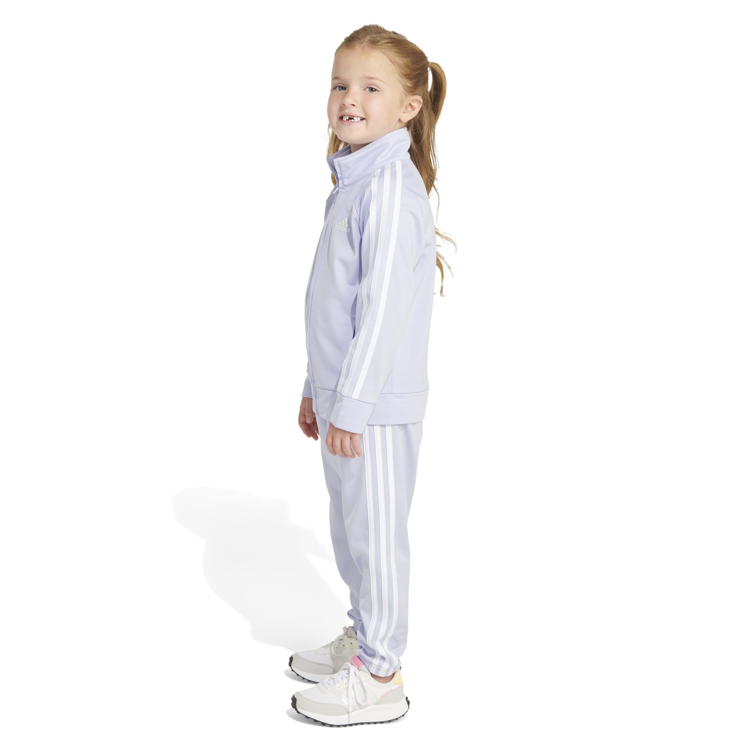 adidas Zip Front Classic Tricot Jacket And Joggers Set Set di binari in tricot Bambine e ragazze (Pacco da 2)
