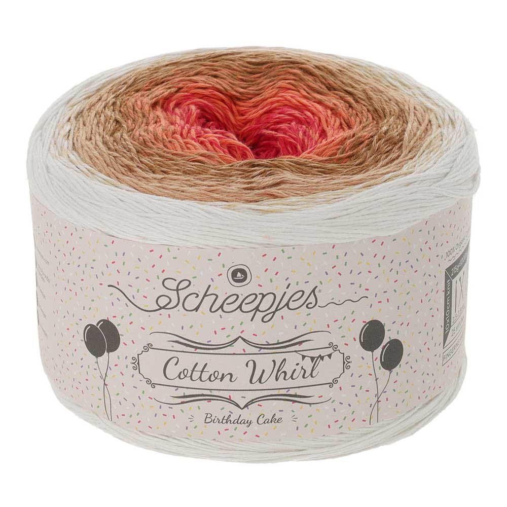 Scheepjes Cotton Whirl 1000m - 714 Cherry On Top, Knitting & Crochet Yarn