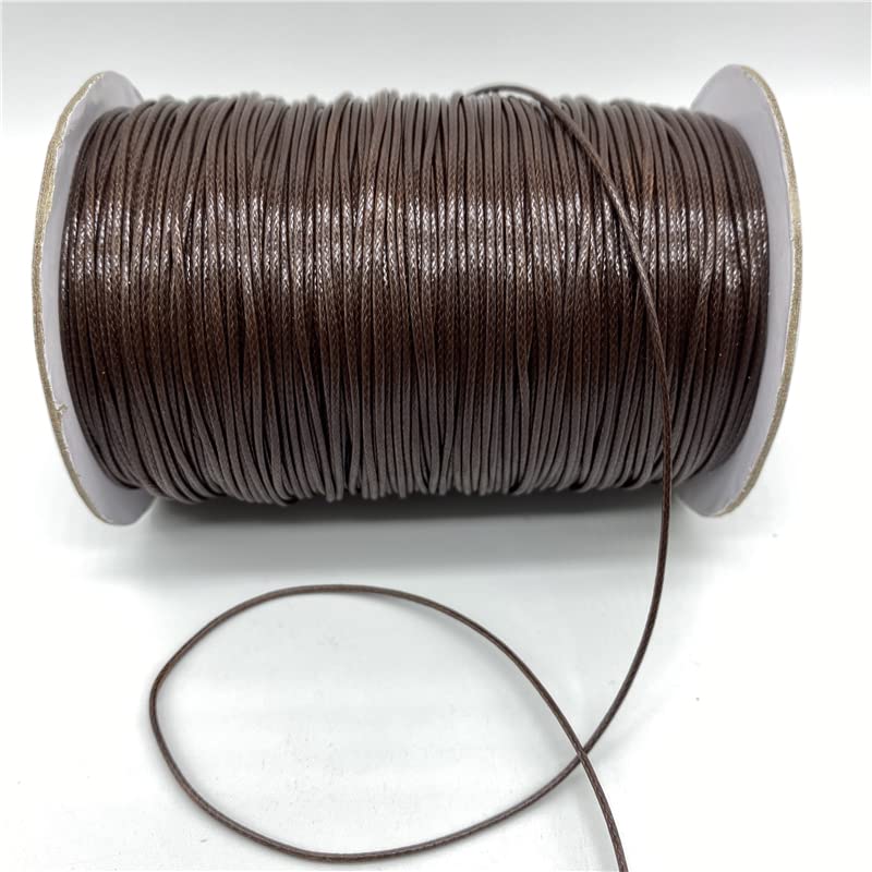 Perlenfaden-Bastelschnur, Baumwoll-Makramee-Seilschnur, Perlenschnur, 10 Yards/Lot, 1 mm gewachste Schnur, PU-Lederfaden, Schnur, Schnur, Riemen, Halskette, Seil for die Schmuckherstellung, DIY-Armban