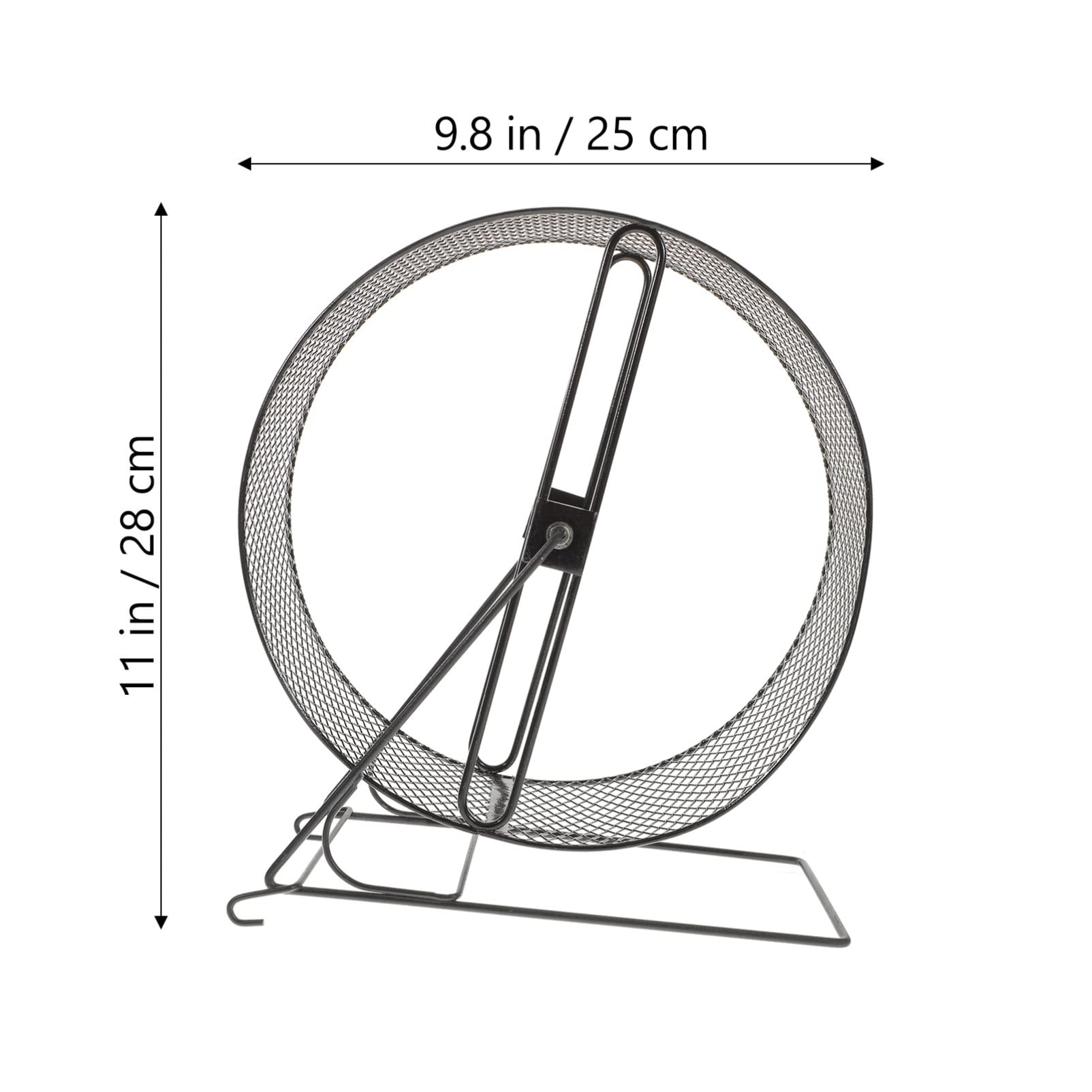 Generic Roue Dexercice Silencieuse Roue d'exercice pour Hamster - De Fer pour Hamster - De Course pour Hamsters Hérissons Écureuils Gerbilles Autres Petits - Noir Taille M De Hamster 28cm